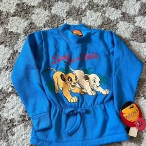 Vintage Lion King Kids Blue Shirt